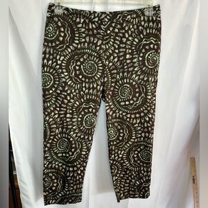 Ruby Rd. Size 8P Brown and Green Paisley Pants